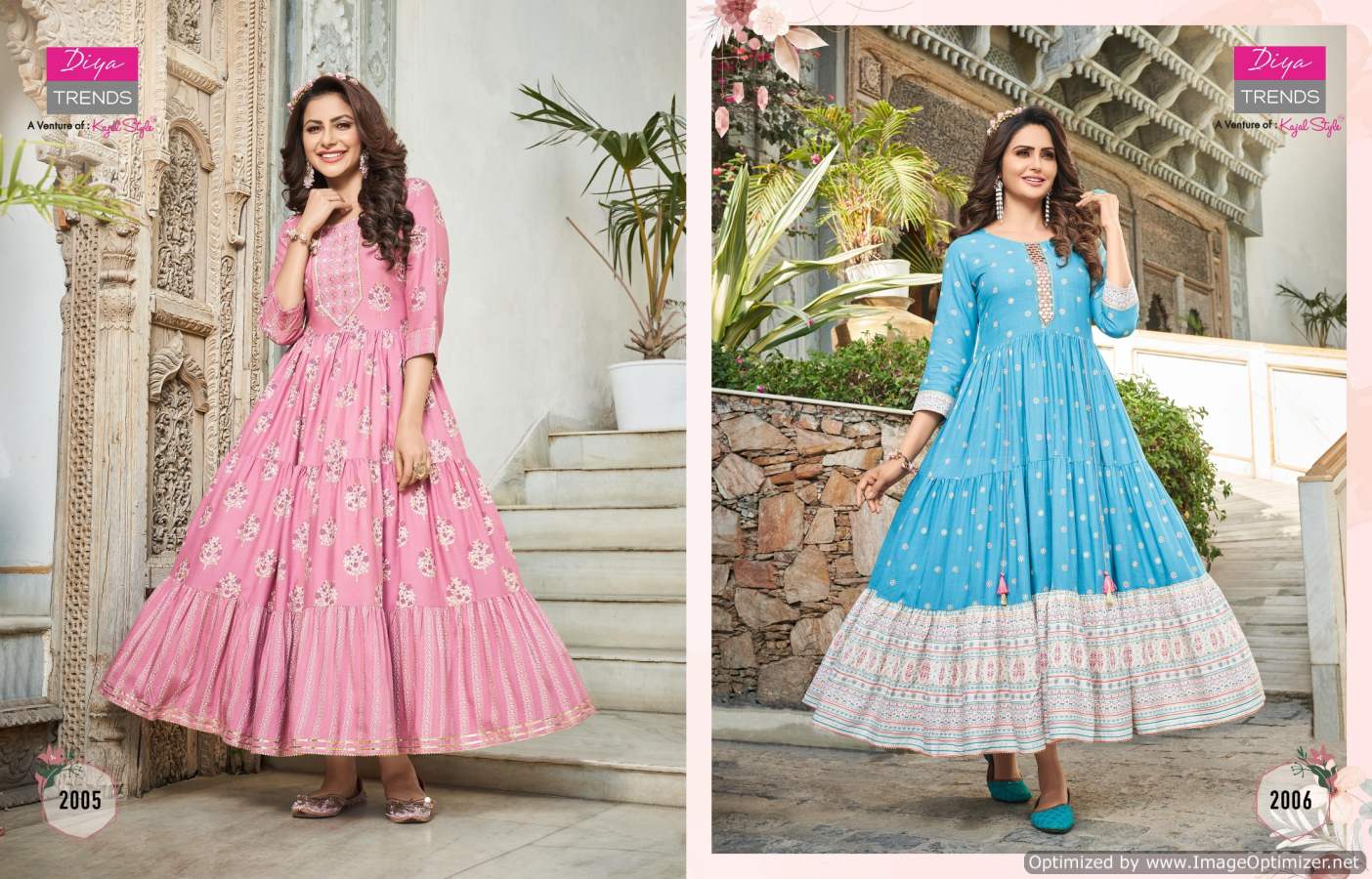 Groom 2 Festive Wear Designer Cotton Heavy Long Anarkali Kurti Collection